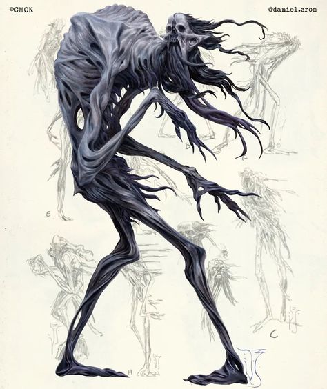 Creepy Illustration, Monsters Rpg, Cosmic Entities, Horror Creatures, Eldritch Horrors, Creative Notes, Lovecraftian Horror, Dark Creatures, Humanoid Creatures