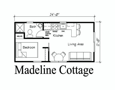 12 x 24 cabin floor plans - Google Search | Cabin coolness ... 12x24 Tiny House, Design Casa Piccola, Loft Floor Plans, Guest House Plans, Plan Chalet, Small Floor Plans, Casa Loft, Cabin Floor, Cabin Floor Plans