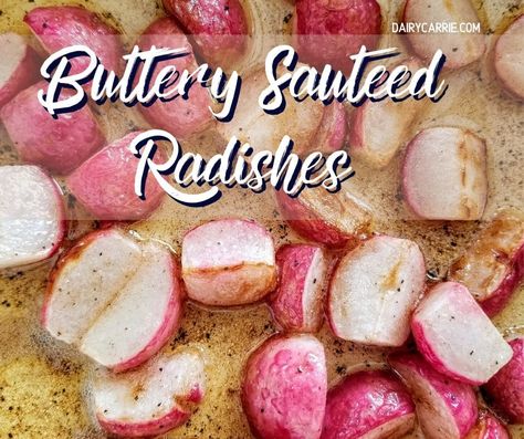 Radish Butter, How To Cook Radishes, Radish Recipe, Roasted Radishes, Radish Recipes, Low Carb Vegetables, Seasoned Rice, Veggie Side Dishes, Reduce Food Waste