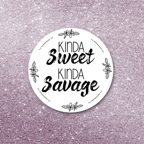 Kinda Sweet Kinda Savage Sticker | Funny Saying Sticker | Sarcasm Sticker | Savage Sticker | Kinda Sweet Kinda Savage Decal | Laptop Sticker Kinda Sweet Kinda Savage, Sticker Funny, Laptop Stickers, Funny Stickers, Funny Quotes, Laptop, Tags, Funny