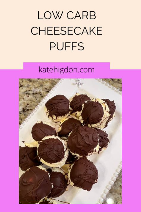 Cheesecake Puffs, Low Carb Cheesecake Bites, Low Fat Cheesecake, Chocolate Cheesecake Bites, Low Sugar Diet Recipes, Low Fat Snacks, Healthy Low Calorie Meals, Low Carb Low Fat Recipes, Low Carb Cheesecake