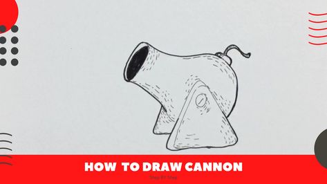 How to Draw Cannon Easy | Circus Cannon Drawing, Drawing Lessons For Kids, Object Drawing, Fun Cute, Learn How To Draw, Drawing Lessons, Lessons For Kids, Learn To Draw, Having Fun