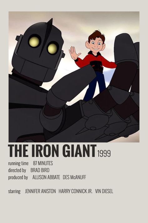 Minimalist Polaroid Poster, Animated Movie Posters, Iron Giant, Giant Poster, The Iron Giant, Iconic Movie Posters, Series Poster, Film Posters Minimalist, Polaroid Poster