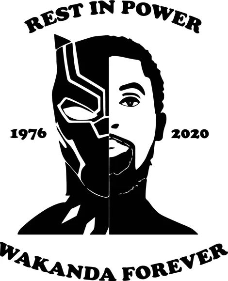 Drawings Of Black Panther, Black Panther Tshirt Ideas, Dessin Black Panther, Black Panther Dibujo, Chadwick Boseman Drawing, Black Panther Outline, Black Panther Stickers, Black Panther Sketch, Black Panther Silhouette