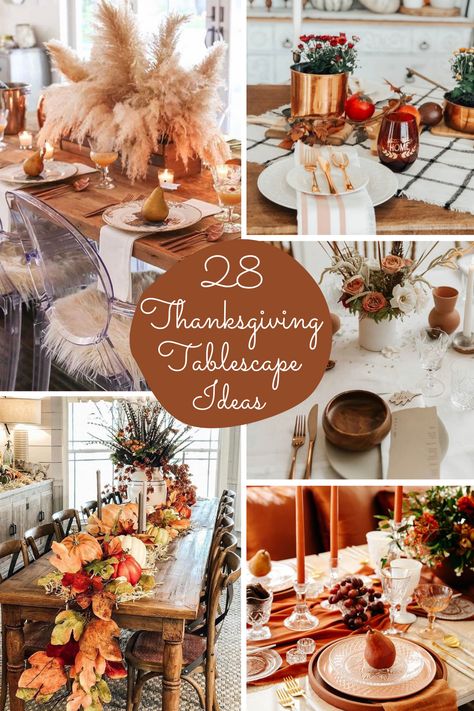 Thanksgiving Round Table Settings Elegant, Thankgiven Table Decoration Ideas, Fall Modern Tablescape, Modern Thanksgiving Table Settings Elegant, Fall Thanksgiving Tablescapes, Thanksgiving Coffee Table Decorations, Center Piece For Thanksgiving Dining Table, Elegant Thanksgiving Centerpieces, Thanksgiving Round Table Centerpiece Ideas