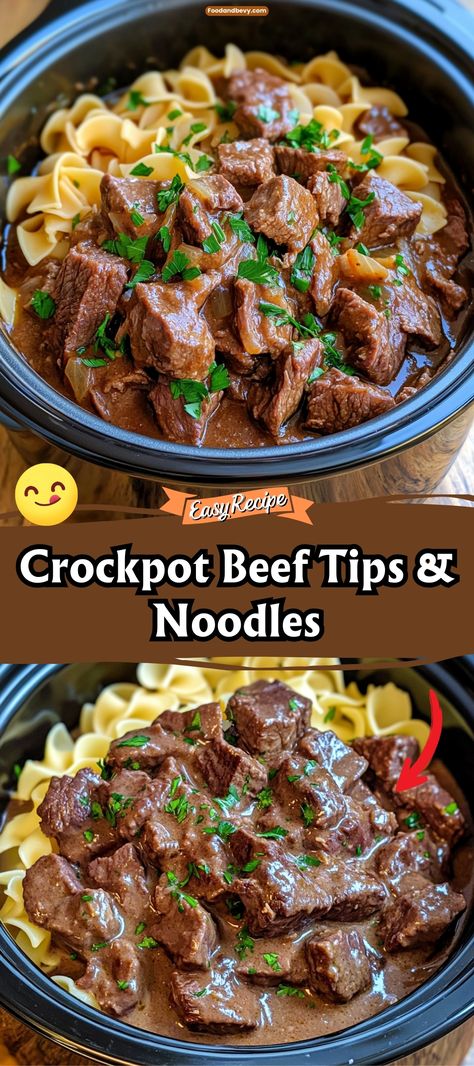 Easy Crockpot Recipes Beef Tips, Recipes With Beef Tips Slow Cooker, Beef Stew With Egg Noodles Crock Pot, Beef Tips In Crock Pot Easy, Crockpot Beef Tips With Cream Of Mushroom Soup, Beef Tips With Ranch Packet, Crockpot Recipes Beef And Noodles, Crock Pot Beef Tip Recipes, Beef Tips And Gravy Crockpot Egg Noodles