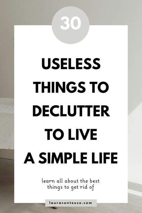 Ready to simplify your life? Discover things to declutter and get inspired by decluttering inspiration for a fresh start. Learn the art of becoming minimalist and find out things to throw away to create a more organized space. Embrace a clutter-free home with minimalism lifestyle tips and minimalist living tips. Use personal growth tips to help you on your journey to declutter your life and simplify your space. Start getting rid of things and experience the freedom of living with less. Becoming Minimalist Declutter, Live A Simple Life, Things To Declutter, Living With Less, Minimalist Living Tips, Useless Things, Becoming Minimalist, Decluttering Inspiration, A Simple Life