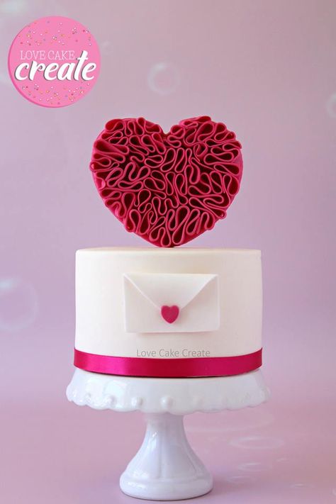 13+ Valentine's Cakes and Party Ideas - if you need inspiration or want to find the perfect cake for Valentine's Day - click on over! #valentines #love #pink #red, valentinescake #birthday #wedding #cakes Heart Cake Tutorial, Valentines Cakes And Cupcakes, Easy Fondant, Valentine Cakes, Valentines Idea, Heart Cake Topper, Heart Cakes, Valentines Day Cakes, Magic Cake