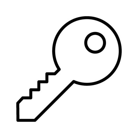 Key Vector Icon Key Outline Drawing, Key Line Art, Key Drawing Simple, Key Outline, Rose Outline Drawing, Key Clipart, Key Drawing, Key Template, Kreativne Ideje