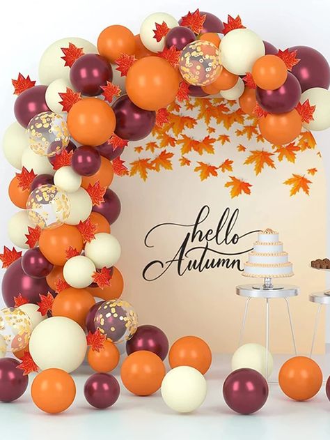 Multicolor    Latex      Event & Party Supplies Thanksgiving Balloons, Fall Balloons, Friendsgiving Decor, Thanksgiving Birthday Parties, Day Party Decor, Balloon Arch Decorations, Thanksgiving Garland, Friendsgiving Decorations, Fall Birthday Parties