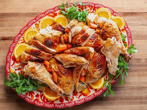 Spatchcock Turkey Recipe | Ree Drummond | Food Network Spatchcock Turkey Recipe, Spatchcock Turkey, Cajun Butter, Pioneer Woman Recipes, Turkey Recipe, Ree Drummond, Smoked Turkey, Herb Butter, Turkey Breast