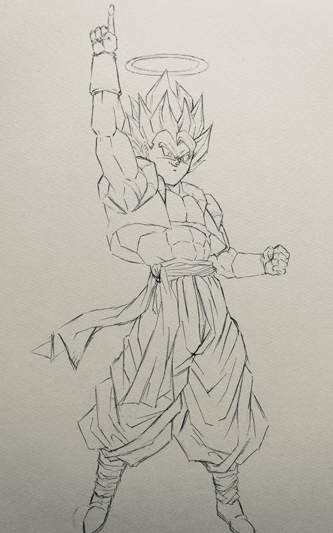 Goku Sketch Pencil, Gogeta Sketch, Dragon Ball Z Sketch, Dragon Ball Sketch, Gogeta Drawing, Dragon Ball Drawing, Goku Sketch, Anime Drawings For Beginners, Dbz Drawings