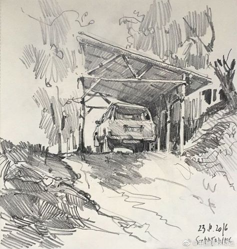 Landscape Sketch, Arte Inspo, Arte Sketchbook, Landscape Drawings, Sketchbook Inspiration, Urban Sketching, Architecture Sketch, A Pencil, Sketchbook Art Inspiration