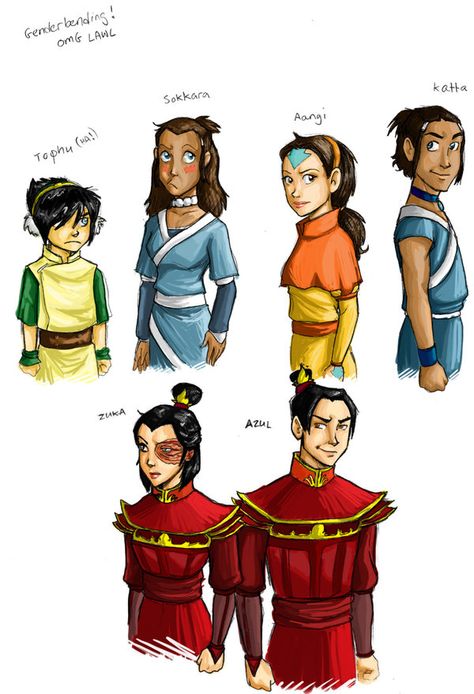 Genderbending LULZ by BehindtheVeil on DeviantArt Avatar Legend Of Aang, Avatar Funny, Avatar Series, The Last Avatar, Fire Nation, Avatar World, Avatar The Last Airbender Art, Avatar Airbender, Avatar Aang