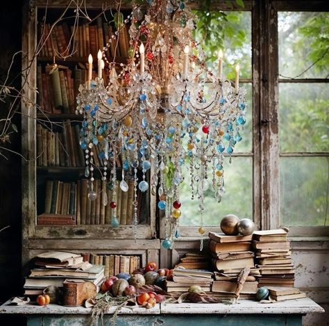 Crystal Windchimes, Gothic Christmas, Tracy Porter, Antique Chandeliers, Lovely Places, Good Cheer, Small Details, Beautiful Space, Wall Color