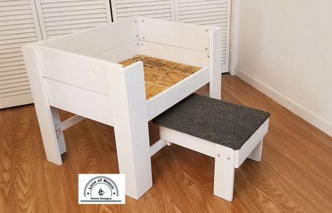 "The ORIGINAL raised dog bed platform! **Copyright © Protected Moving Pet items into the new Pet shop!  See my other shop:  www.etsy.com/shop/loveofbeach  Our original design! Working on separating pet items from beach items so be sure to check out our other items at: www.etsy.com/shop/loveofpetsshop  PRODUCT  FEATURES Your dog or cat will love sleeping right next to you or under their favorite window.  This bed is designed to get your pet off the ground and out of your bed or with a view out th Dog Bed Platform, Diy Elevated Dog Bed, Dog Bed Elevated, Raised Platform Bed, Pet Furniture Dog, Raised Dog Bed, Wood Dog Bed, Raised Dog Beds, Diy Pet Bed