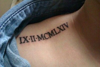 Roman numeral tat. Love it. Numbers Simple Tats, Roman Numeral Tattoo, Numeral Tattoo, Roman Numeral Tattoos, Roman Numeral, Roman Numerals, Cute Tattoos, Fish Tattoos, Jesus Fish Tattoo