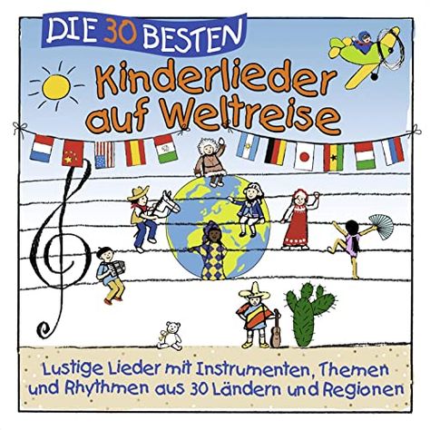 Die 30 besten Kinderlieder auf Weltreise - lustige Lieder aus 30 Ländern und Regionen Simone Sommerland, Karsten Glück & die Kita-Frösche. #kinder #kinderlieder #eltern #kids #vorschule Children's Rights, Nicholas Sparks, Learn German, Diy For Kids, Kindergarten, Around The Worlds, Cd, Songs, Comics