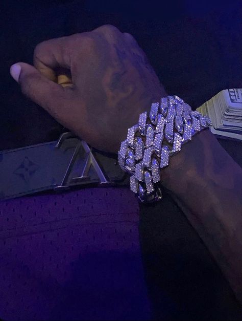 Chains Aesthetic, King Von, Diamonds, Money, Bracelet, Chain, Purple