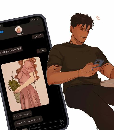 🎨: dudledudlesss Elaine And Azriel Acotar, Elriel Fanart, Azriel Acotar Fanart, Azriel Elain, Colored Sketches, Acotar Funny, Sara J Maas, Pink Clothes, Feyre And Rhysand