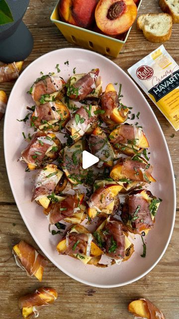 Lexi Harrison & Beth Sinclair on Instagram: "Hot Honey, Peach, Prosciutto & Havarti Crostini 🍑🥖🧀 (Recipe below 👇) #RothPartner 

This is such a great flavor combination to try this summer: grilled baguette slices, @RothCheese Creamy Havarti, fresh peaches wrapped in prosciutto, a drizzle of hot honey + balsamic glaze and some fresh basil to finish it off! 

You get a little bit of everything in one bite: creamy cheese, sweet peaches, salty prosciutto and a little bit of spice 👌

Roth Cheese is always a go-to for entertaining (and more) in our house! Their cheeses are made in Wisconsin with milk from local farms and we love that each cheese comes packaged with different pairing & serving ideas 🧀 

You can find @RothCheese Creamy Havarti & more of their cheeses in the deli section at a Cottage Meals, Homemade Limoncello, Havarti Cheese, Crostini Recipes, Grilled Sandwich, Best Appetizer Recipes, Creamy Cheese, Best Appetizers, Appetizer Dips