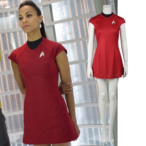 Star Trek Uniform Star Trek Into Darkness Nyota Uhura Dress Cosplay Costume Red Dress Halloween Costumes for Women Uhura Cosplay, Star Trek Costume Women, Uhura Costume, Nyota Uhura, Star Trek Costume, Star Trek Uniforms, Star Trek Into Darkness, Black Halloween Dress, Uniform Dress