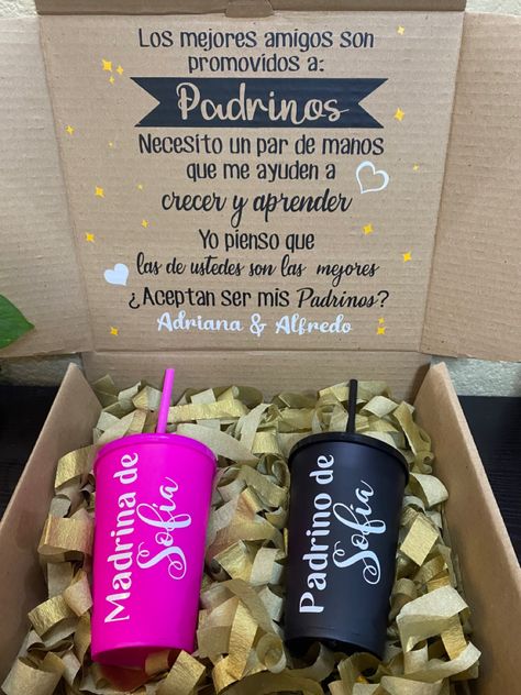 Madrina Proposal Ideas Bautizo, Padrinos Proposal Spanish Bautizo, Ideas Para Padrinos, Ideas Para Pedir Que Sean Padrinos, Padrino Proposal Ideas, Padrinos Proposal Spanish, Godparent Request Ideas, Godparent Request, Recuerdos Baby Shower