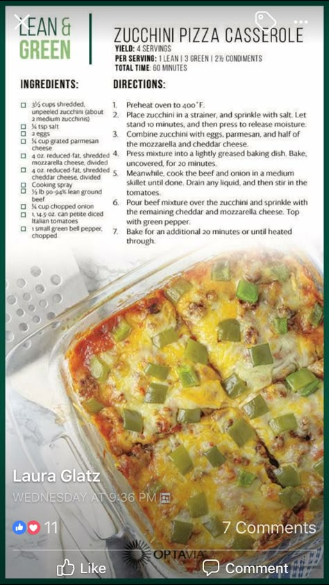 Optivia Lean And Green, Lean And Green Meals Optavia, Optivia Recipes, Optavia Diet, Optavia Hacks, Green Pizza, Fueling Hacks, Medifast Recipes, Optavia Meals