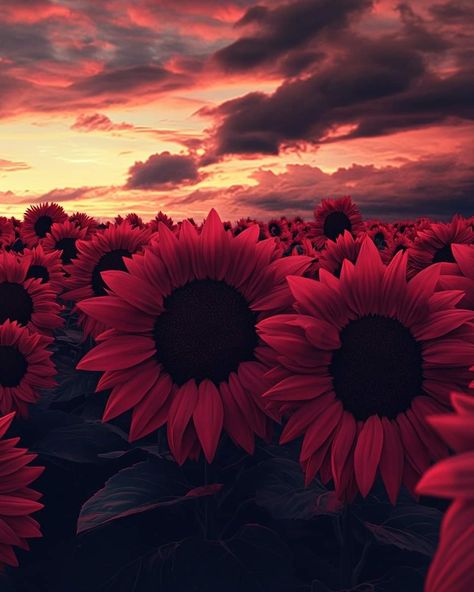 Red Sunflower Aesthetic, Red Sunflower Wallpaper, Roses And Sunflowers, Sunflower Aesthetic, Sunflowers And Roses, Red Sunflowers, Sunflower Pictures, Unfortunate Events, Sunflower Wallpaper