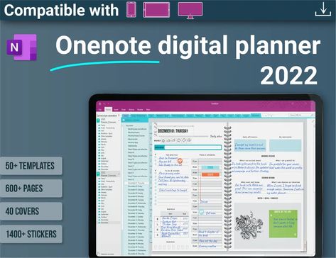 One Note Organization Work, Onenote Planner Ideas, Note Organization, Onenote Planner, Microsoft Onenote, Onenote Template, Interactive Calendar, One Note Microsoft, Planner Writing