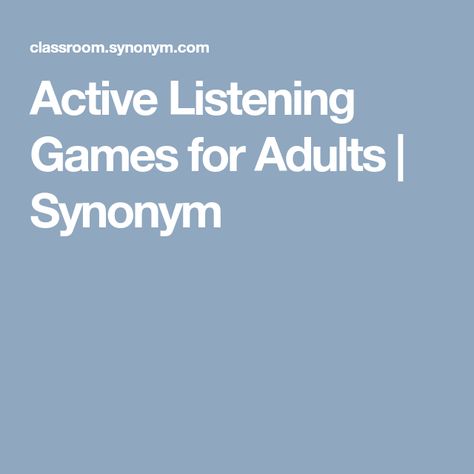 Active Listening Games for Adults | Synonym Listening Skills Activities, Job Ideas For Women, Team Building Activities For Adults, Activity Therapy, Active Listening Skills, Table Display Ideas, Work Team Building, Listening Games, Fair Booth Ideas