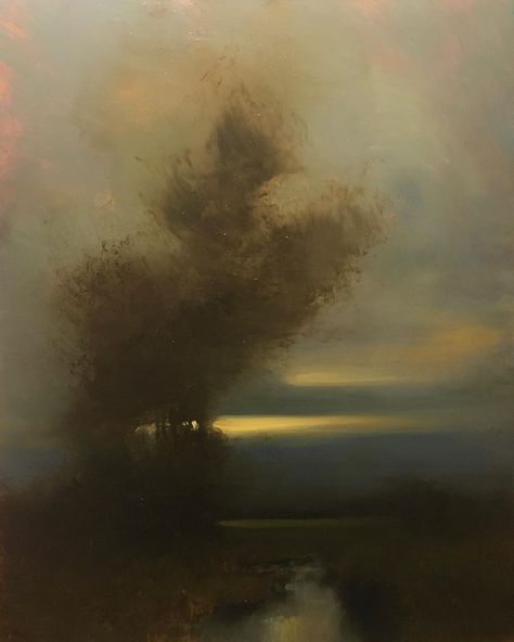 Justin T. Worrell on Instagram: “16” x 20” oil on panel. #tonalism #tonalist #tonalistlandscape #landscapepainting #painting #paintings #art #artistsoninstagram #artist…” Liminal Painting, Tonalism Paintings, Tonalism Art, Sublime Painting, Moody Paintings, Sublime Landscape, Tonalist Paintings, Monochromatic Painting, Moody Painting