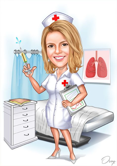 Nurse Sayings, Doctor And Nurse, Nurse Cartoon, Female Engineer, Barber Logo, Birthday Cartoon, Caricature From Photo, Caricature Artist, Caricature Drawing