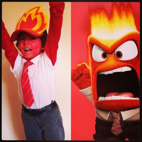 Diy Anger Inside Out Costume, Anger Inside Out Halloween Costume, Anger From Inside Out Costume, Anger Inside Out Costume, Duck Pasta, Inside Out Movie, Inside Out Costume, Teacher Halloween Costumes, Diy Halloween Costumes Easy