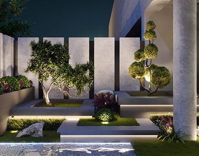 Commercial Landscape Design, Home Designs Exterior, Exterior Wall Tiles, Terrace Garden Design, Modern Backyard Landscaping, Courtyard Design, التصميم الخارجي للمنزل, Landscape Architecture Design, Home Garden Design