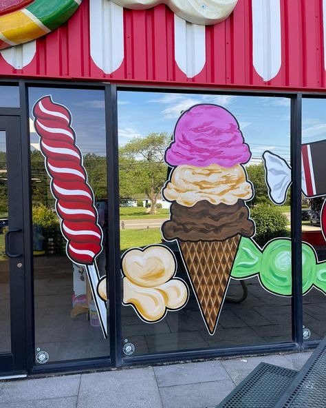 Window Paintings, Store Front Windows, Painting Summer, Retail Displays, Classic Candy, Tootsie Roll, Window Graphics, Retail Windows, Gourmet Treats