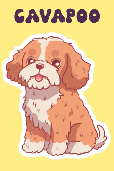 Adorable cavapoo dog stickers. a wonderful gift for cavapoo owners. I have so many cute dog breeds on my redbubble shop, go and check it out! Decorate and personalize laptops, windows, and more Removable, kiss-cut vinyl stickers Super durable and water-resistant Cockapoo Drawing Simple, Cavapoo Drawing, Cavapoo Illustration, Cute Dog Halloween Costumes, Cute Dog Breeds, Cute Sketchbooks, Drawing Hacks, Cavapoo Dogs, Book Illustration Design