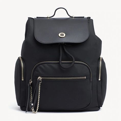 TH Core Backpack | BLACK | Tommy Hilfiger Tommy Hilfiger Backpack, Laptop Backpack, Black Backpack, Womens Backpack, Leather Backpack, Fashion Backpack, Style Icons, Tommy Hilfiger, Backpacks