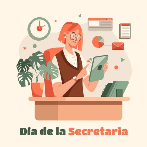 Secretary Illustration, Celebration Illustration, Secretary's Day, Happy Labor Day, Flat Illustration, Time To Celebrate, Labor, Labour Day, Graphic Resources