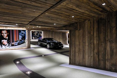 Chalet Brickell-Pure Concept-19-1 Kindesign Rinnovo Garage, Plan Garage, Wood Garage, Modern Chalet, Underground Garage, Cool Garages, Luxury Garage, Garage Remodel, Glamorous Fashion