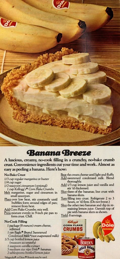 Banana Pie Recipe, Reject Modernity, Crumb Crust, Baking Recipes Pie, Banana Cream Pie Recipe, Banana Pie, Banoffee Pie, Cream Pie Recipes, Banana Cream Pie