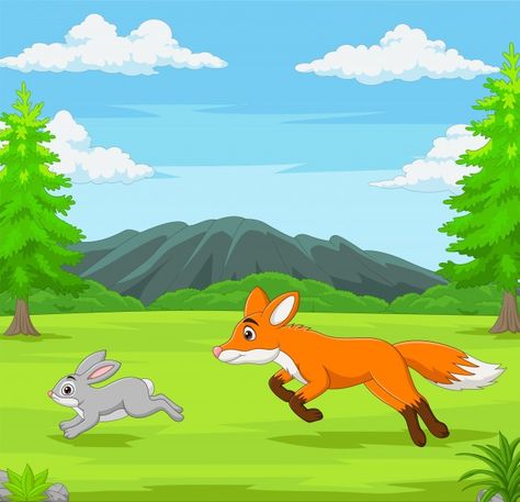 Premium Vector | Cartoon rabbit holding a carrot 9 Tailed Fox Art, White Fox Art, Arctic Fox Art, Animated Rabbit, 9 Tailed Fox, Running Illustration, Fox Cartoon, Bunny Sketches, Rabbit Artwork