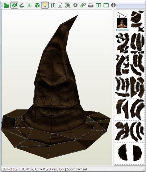 PAPERMAU: Harry Potter - Sorting Hat Paper Model In 1/1 Scale - by Etorevia Papercraft Led Hulk Hands, Harry Potter Hat, Harry Potter Christmas Ornaments, Harry Potter 3d, Harry Potter Sorting, Harry Potter Sorting Hat, Harry Potter Printables, Anniversaire Harry Potter, Sorting Hat