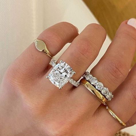 Yadav Diamonds & Jewelry on Instagram: "No such thing as too big when it comes to diamonds 🤍 6.2ct elongated cushion! #engagementring #elongatedcushion #cushion #whitegoldrings #yellowgoldjewelry" Elongated Cushion Engagement Ring 5ct, Engagement Rin, Cushion Engagement Ring, Yellow Gold Jewelry, White Gold Rings, Diamond Jewelry, Gems, Cushions, Things To Come