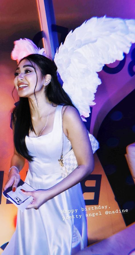 Nadine Lustre Fashion, Lady Luster, Angel Halloween, Angel Halloween Costumes, Angel Theme, Pretty Halloween Costumes, Nadine Lustre, Angel Outfit, Angel Costume