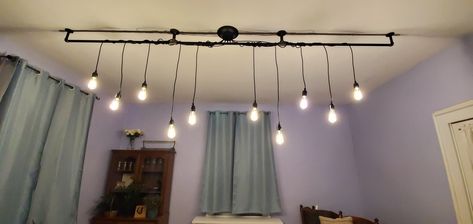 Spider pendant lamp, with black iron fixture Spider Light Fixture Ideas, Spider Lights, Light Fixture Ideas, Spider Lamp, Spider Pendant, Spider Light, Craft Shed, Lamp Pendant, Diy Furniture Renovation