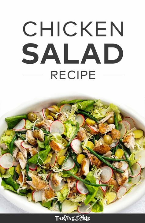 Replace the mayo with pan drippings and mustard vinaigrette for the ultimate roast chicken salad. Roast Chicken Salad, Shredded Chicken Salads, Warm Chicken Salad, Roasted Chicken Salad, Chicken Salads, Mustard Vinaigrette, French Recipes, Green Onion, Chicken Salad Recipes