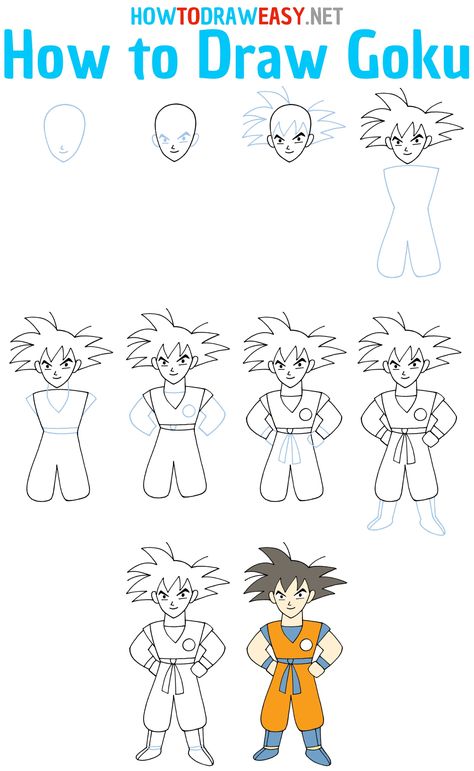 How to Draw Goku Step by Step #Goku #GokuDrawing #DragonBall #DragonBallZ #GokuDrawing #SonGoku #GokuManga #GokuDrawingEasy #GokuSketch #GokuStepbyStepDrawing #HowtoDrawGoku #PencilDrawing #Artwork #Manga #Anime #MangaSketch How To Draw Goku Easy, How To Draw Dragon Ball, How To Draw Goku Step By Step, Goku Drawing Easy, Drawing Guidelines, Goku Hair, How To Draw Goku, Easy Fish Drawing, Draw Goku