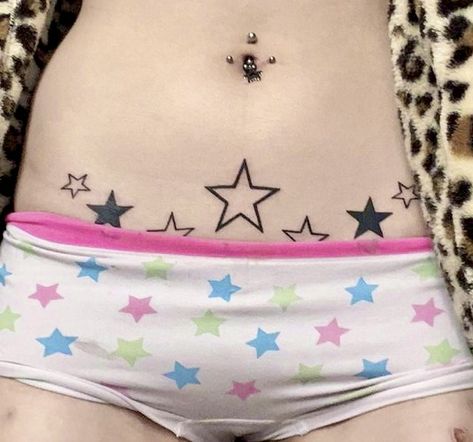 Body Modification Aesthetic, Tattoos After Divorce, Pelvic Bone Tattoo, Scene Tattoos, Back Dermals, Best Tattoos Ever, Tattoos For Ladies, Chest Tattoo Designs Female, Best Tattoos For Men