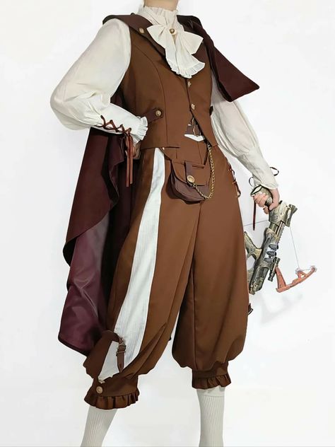 Knightcore Outfit, Wizard Outfit, Ren Faire Outfits, Silly Clothes, Waist Coat, Steampunk Clothing, Poses References, Fantasy Dress, Drawing Clothes